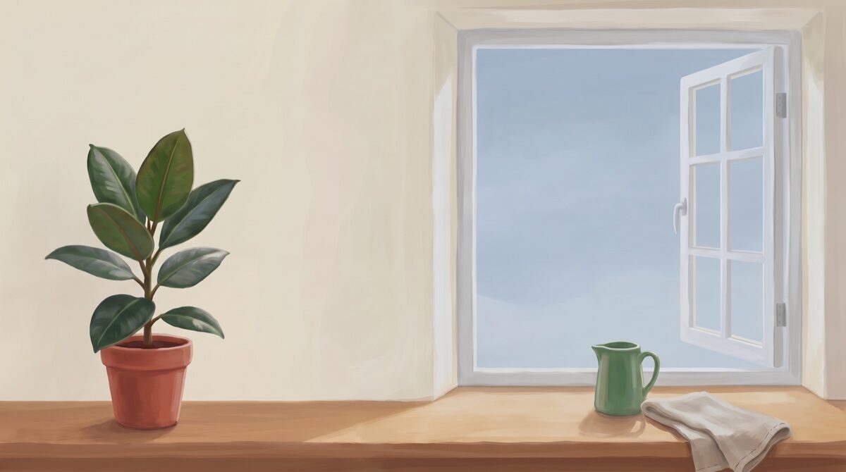 Shaded indoor plant scene illustrating lower light
